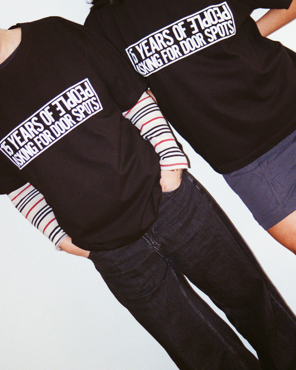 15 YEARS OF PEOPLE ASKING FOR DOOR SPOTS T-SHIRT