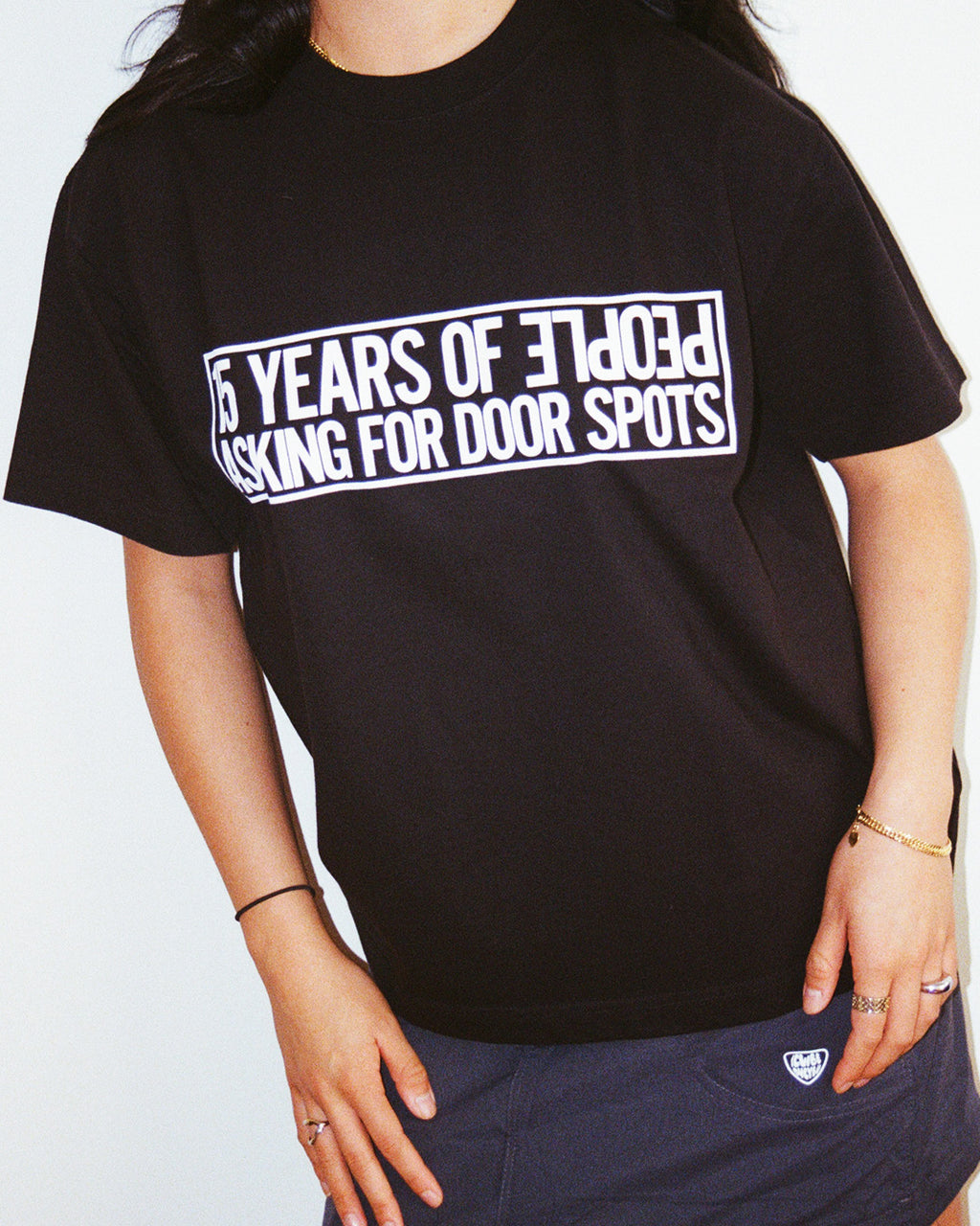 15 YEARS OF PEOPLE ASKING FOR DOOR SPOTS T-SHIRT